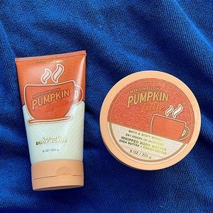 Bath and Body Works Marshmallow Pumpkin Latte Body Scrub & Whipped Brody Butter